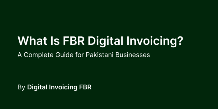 what is FBR digital invoicing